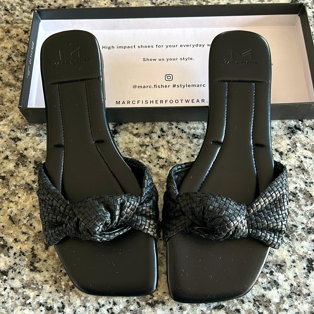 Marc Fisher Marlon slides size 6.5 with box. Worn once.